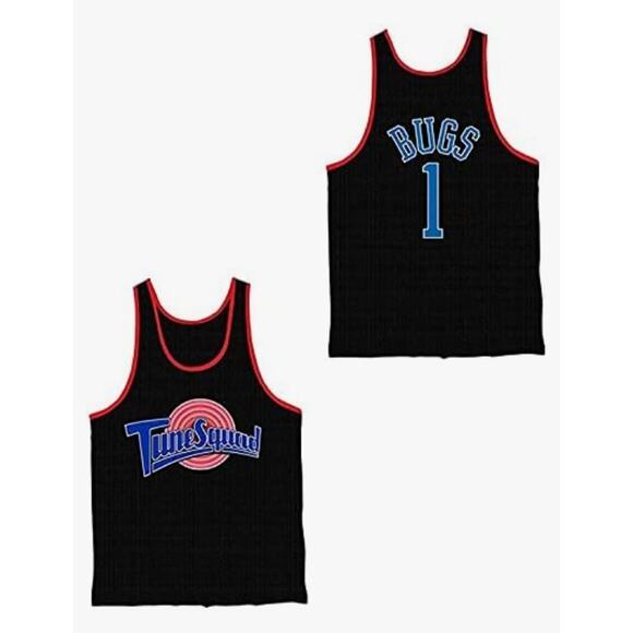 Space Jam Toon Squad Bugs Bunny #1 Black Basketball Jersey- Men’s Size M - Picture 1 of 10